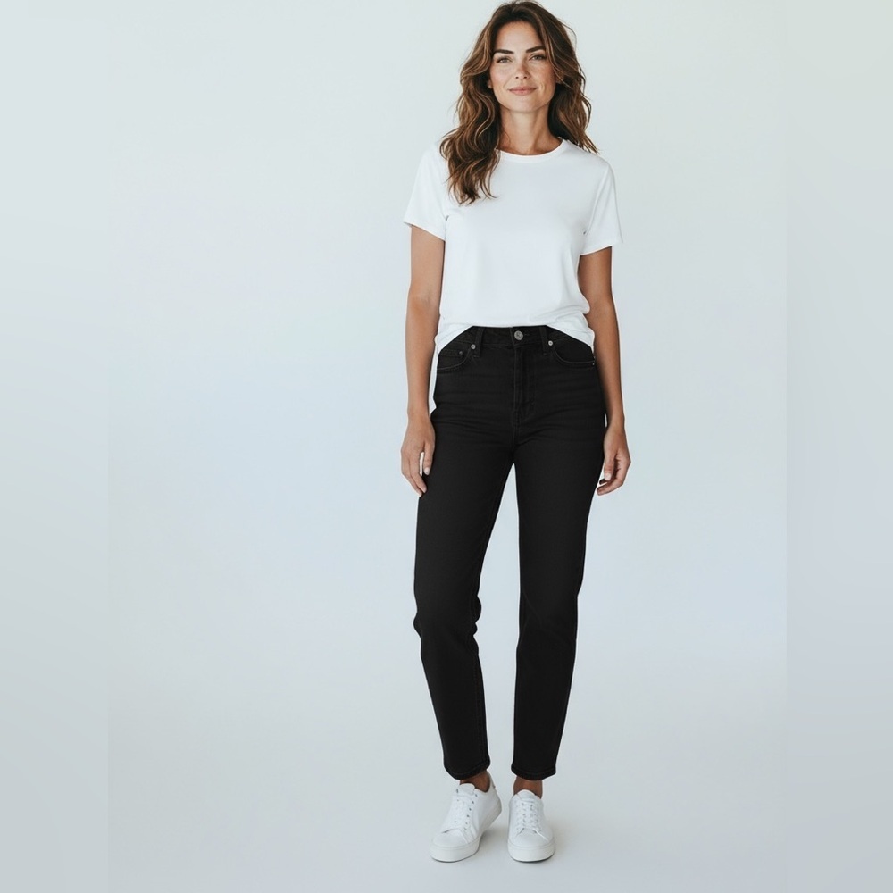 Faded Glory Black Skinny Jeans with Sequin Pocket Detail – Size 8A - Picture 4 of 9